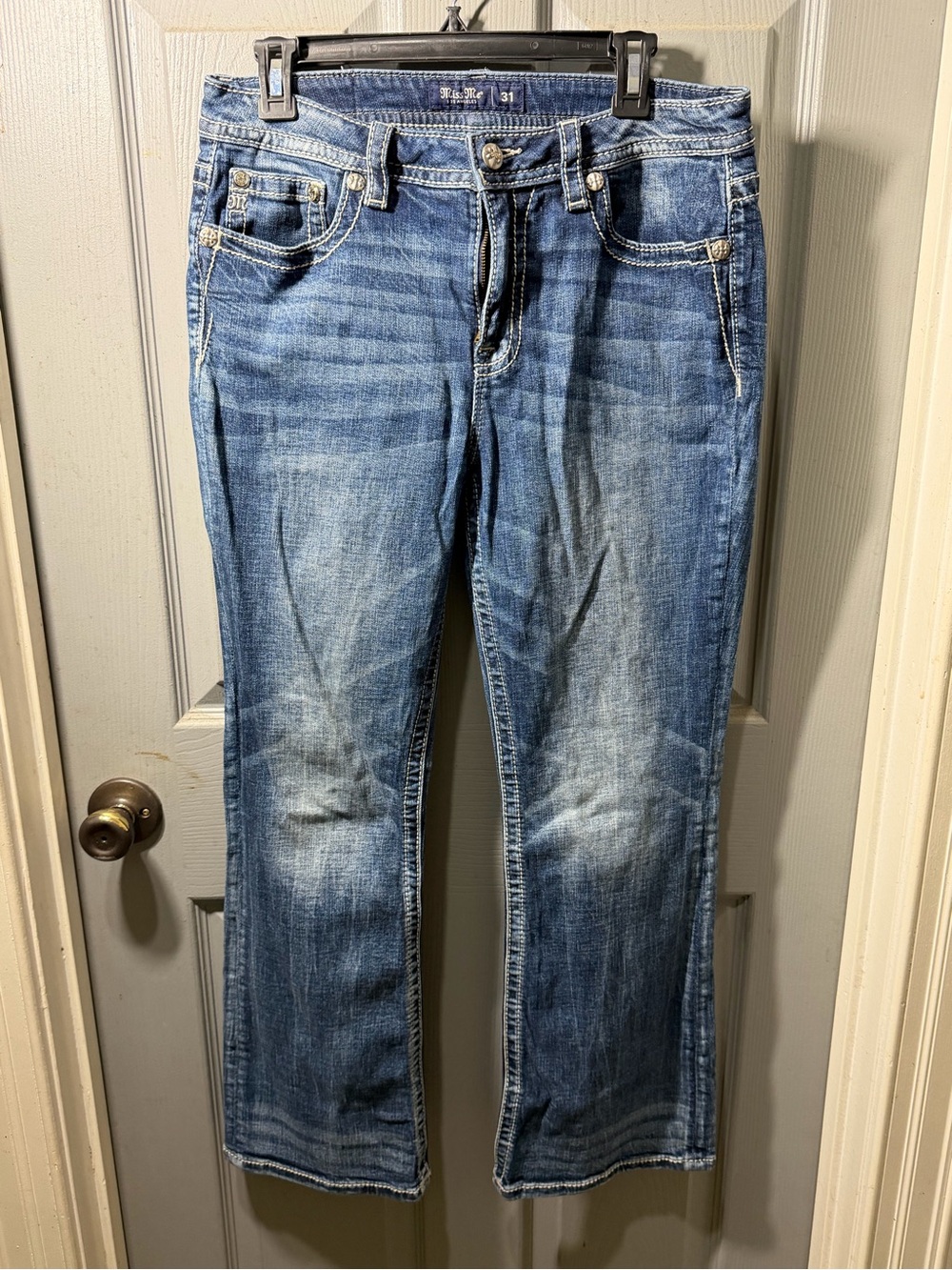Miss Me Blue Washed Bootcut Jeans